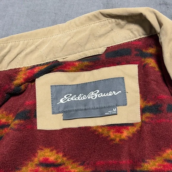 Eddie Bauer Men's Khaki Shirt Jacket - Picture 4 of 4